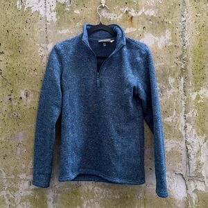 Women's Blue Half-Zip Sweater Pullover